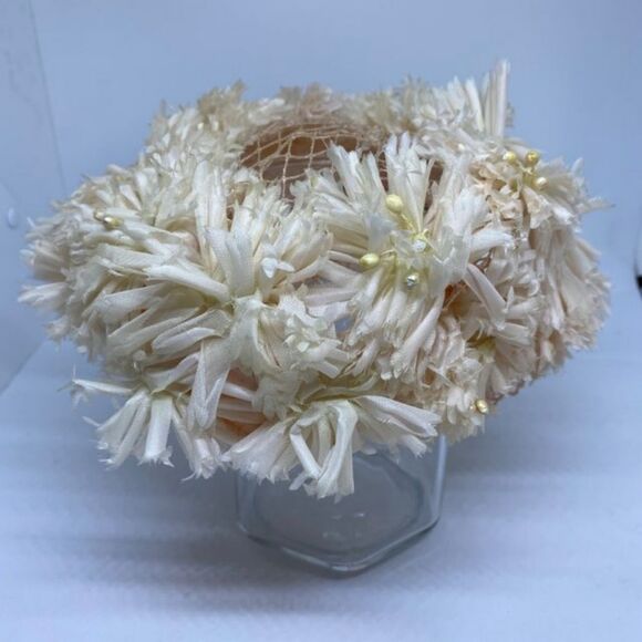 Vintage Pale Pink Flower Hat - Picture 3 of 7